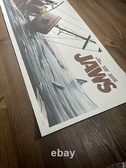 JAWS The Final Battle Art Print Poster JC Richard Signed 12 X 36 AP Mondo