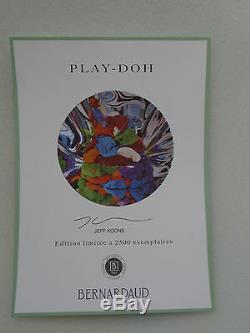 JEFF KOONS signed numbered PLAY-DOH glazed porcelain plate BERNARDAUD 2014 mint