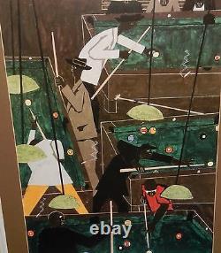 Jacob Lawrence Pool Parlor Huge Color Offset Lithograph