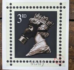 James Cauty Stamp of Mass Contamination 3rd class signed Terror Aware Queen 32