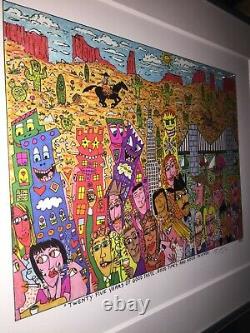 James Rizzi original Werk 25 YEARS OF GOOD TASTE, handsigniert, gerahmt, CoA