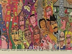 James Rizzi original Werk 25 YEARS OF GOOD TASTE, handsigniert, gerahmt, CoA