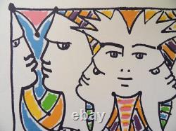 Jean Cocteau Europe So many different opinions, Signed Lithograph, 1961