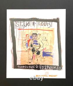 Jean Michel Basquiat + Signed Joe Louis Print Framed + Buy It Now