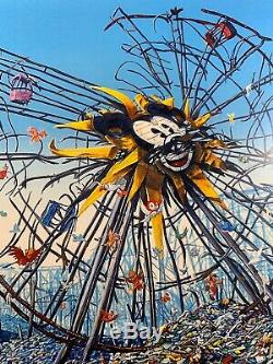Jeff Gillette Split Mickey Mouse Ferris Wheel Art Print Signed Disney Dismaland