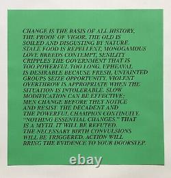 Jenny Holzer Inflammatory Essay Offset Lithograph Print 17 x 17 (1979-82)