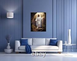 Jesus Is Standing Outside Of The Easter Grave-Giclee Print Printed On Canvas