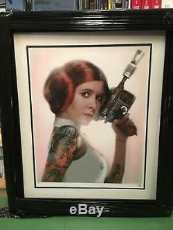 Jj Adams Star Wars Princess Leia (new) Colour Large Framed Limited Print + Coa