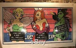 Jj Adams'dirty Disney 2' Large Unused Unframed With Coa