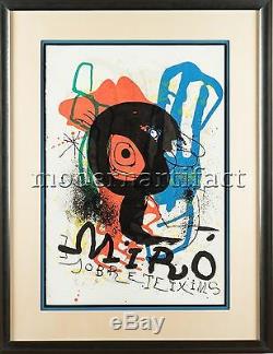 Joan Miro Sobreteixims Exhibition Large Lithograph on Paper Limited Edition