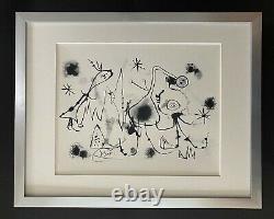 Joan Miro Vintage 1958 Signed Matted at 11x14 Offset Lithograph Bid Now