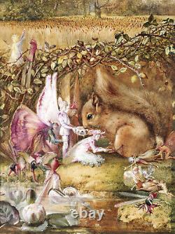 John Anster Fitzgerald Wounded Squirrel british religious victorian Red Print