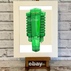 John Deere Tractor Grille Mounted or Framed Unique Art Print collectable gift