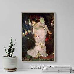 John William Waterhouse The Lady of Shalott / Lancelot (1894) Poster, Painting