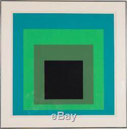 Josef Albers Original Hand Signed Print, Homage to the Square, DR-b, 1968