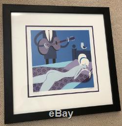 Josh Agle SHAG Odalisque Matted FRAMED ART Mid Century Modern MCM Nude