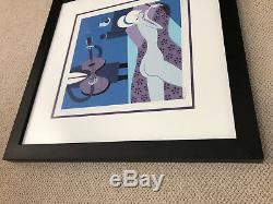 Josh Agle SHAG Odalisque Matted FRAMED ART Mid Century Modern MCM Nude