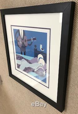 Josh Agle SHAG Odalisque Matted FRAMED ART Mid Century Modern MCM Nude