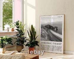 Jurassic Coast, England Modern Photographic Landscape Print, Black & White