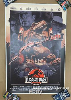 Jurassic Park Screen Print Poster #41/325 By John Guydo NYCC Mondo Artist