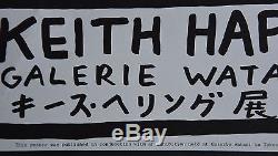 KEITH HARING original Galerie Watari TOKYO JAPAN Exhibition Poster 1983VERY RARE
