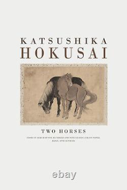 Katsushika Hokusai Two Horses (19th Century) Gallery Poster, Print, Painting
