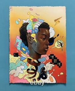 Kayla Mahaffey Unwind Art Print Hebru Brantley Kaws Takashi Murakami jerkface