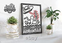 Keith Haring Art Exhibition Poster, Gallery Wall Art, framed A6 A5 A4 A3 A2 A1