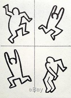 Keith Haring, Figures 1986, Hand Signed Lithograph