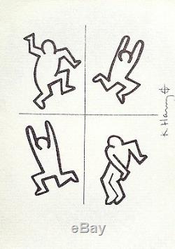 Keith Haring, Figures 1986, Hand Signed Lithograph