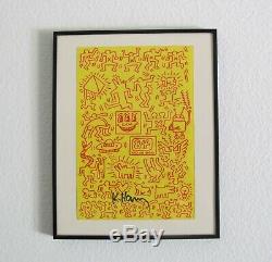 Keith Haring Signed Book Cover Illustration Art In Transit