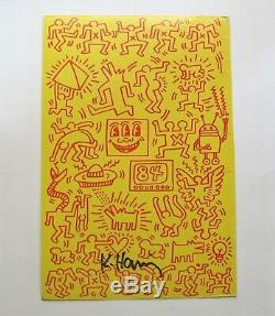 Keith Haring Signed Book Cover Illustration Art In Transit