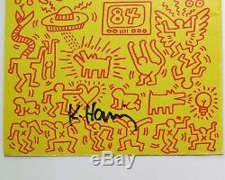 Keith Haring Signed Book Cover Illustration Art In Transit