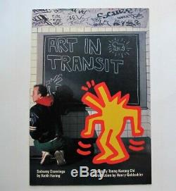 Keith Haring Signed Book Cover Illustration Art In Transit