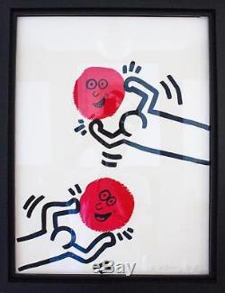 Keith Haring Signed Print with COA ltd edition of 90 like Basquiat Banksy Art