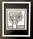 Keith Haring Vintage Print Signed Mounted & Framed In White Buy It Now