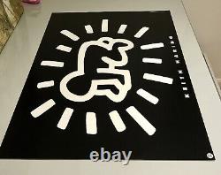 Keith haring Radiant Baby 1993. Genuine Poster + Banksy Hirst Kaws Whatson Pic