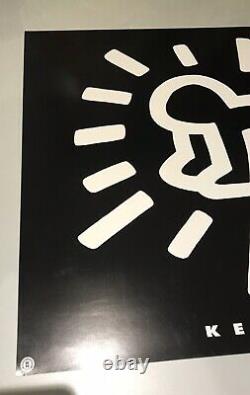 Keith haring Radiant Baby 1993. Genuine Poster + Banksy Hirst Kaws Whatson Pic