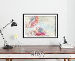 Kinshasa (Congo) Artistic Modern Map Photo Poster Art Print Gift