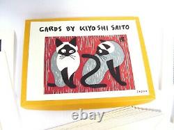 Kiyoshi Saito 12 Woodblock Print Cards Boxed Set 1950's Mint Condition