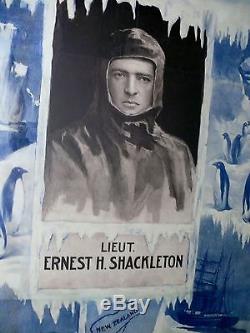 Knight Sir Ernest H Shackleton Explorer South Pole Touring Banner Poster