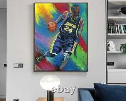 Kobe Bryant LA Lakers Artist Signed 30 x 40 Canvas Giclée Painting