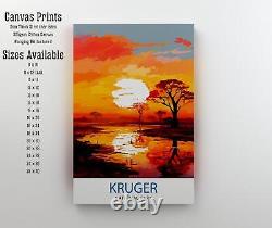 Kruger National Park Travel Poster Wall Art Kruger National Park Wall Hanging Ho