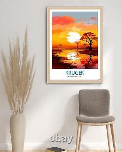 Kruger National Park Travel Poster Wall Art Kruger National Park Wall Hanging Ho