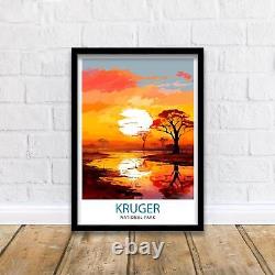 Kruger National Park Travel Poster Wall Art Kruger National Park Wall Hanging Ho