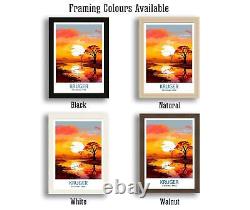 Kruger National Park Travel Poster Wall Art Kruger National Park Wall Hanging Ho