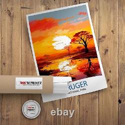 Kruger National Park Travel Poster Wall Art Kruger National Park Wall Hanging Ho