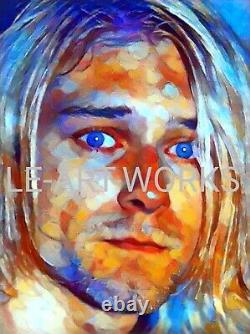 Kurt Cobain Style Pop Art Limited Prints Of Original Acrylic Modern Painting