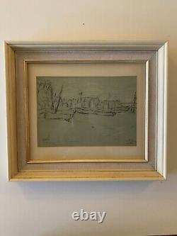 L. S LOWRY The Deal Ink Signed Print with Embossed Water Mark