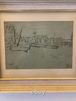 L. S LOWRY The Deal Ink Signed Print with Embossed Water Mark